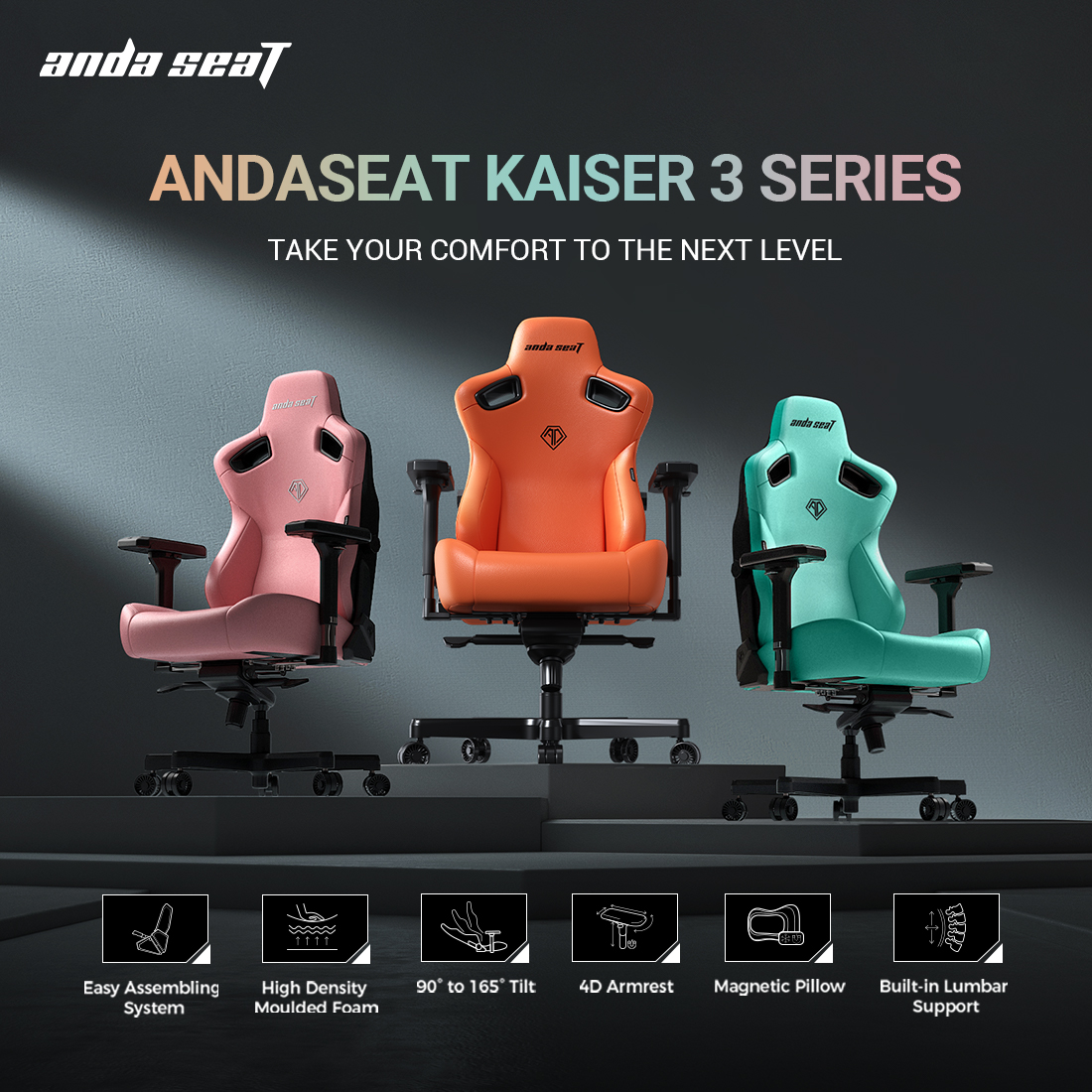 Take your comfort to the next level with the Kaiser 3, the newest gaming chair from Anda Seat! 📈

With increased ergonomics like high-density moulded foam and built-in lumbar support, Anda Seat have reimagined the gaming chair. 💺

🛒 Shop now: brnw.ch/21wJHXq