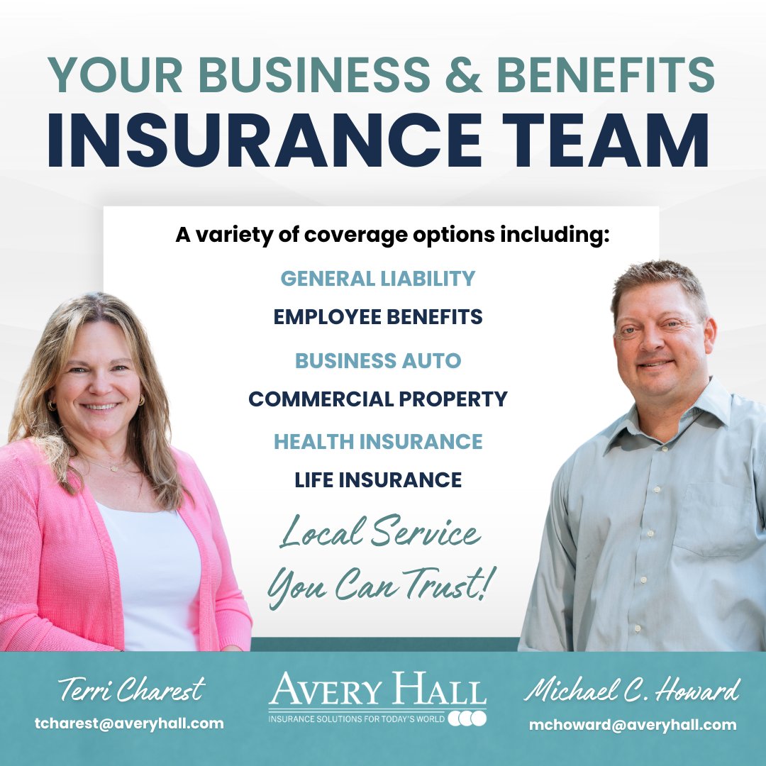 At Avery Hall, take care of your commercial protection AND employee health plan with a team of experienced agents!

#allineoneinsurance #businessinsurance #businessowner #employeebenefits