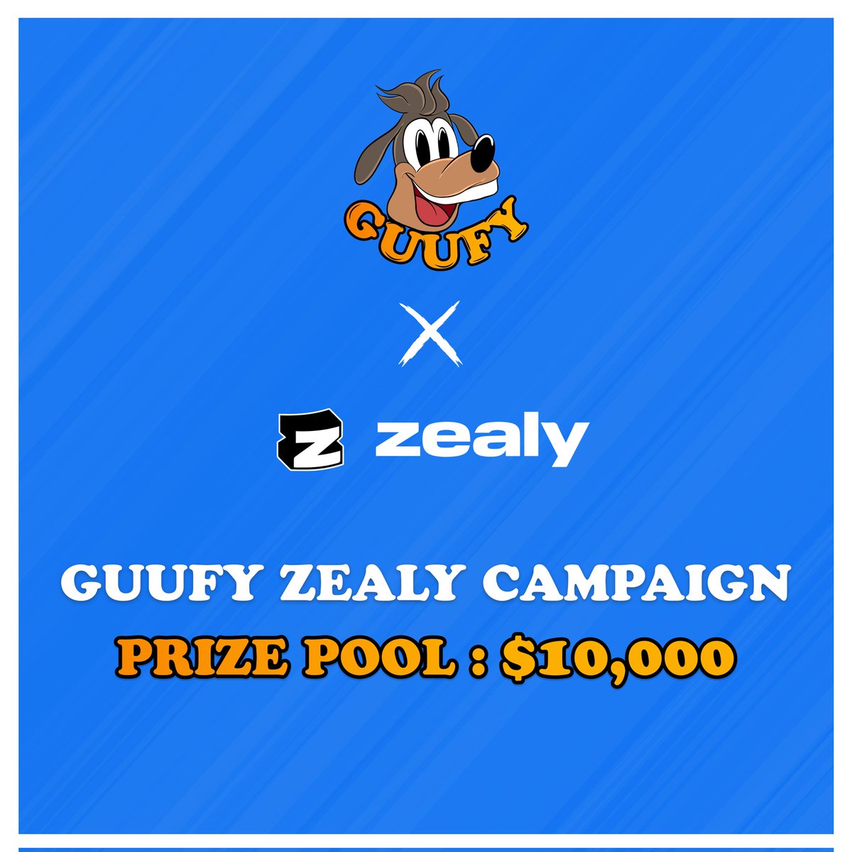Join the #GuufyForPresident @zealy_io movement! 💰 Over $10,000 in Prizes! 💰 We're on a mission to the White House and need your help! Are you ready to be part of something big? 🔗 zealy.io/cw/guufy/invit… ⏳ Duration: 1 month #Guufy #Giveaway