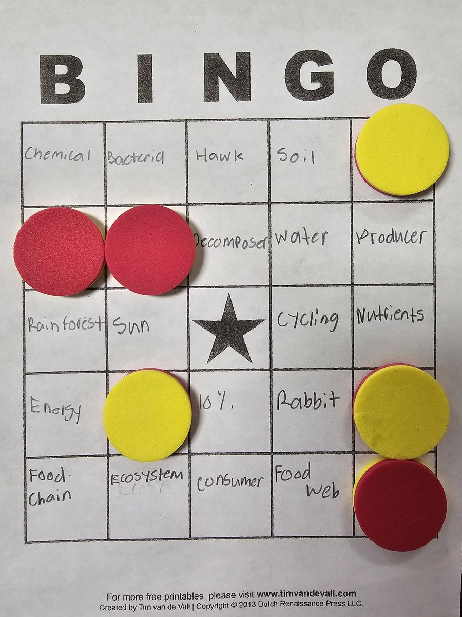 Need an engaging review activity? Select a high interest video; then generate a word bank of terms from the video. Students <a href="/ROSArockets/">Royal Oaks School of the Arts</a> fill in blank bingo boards with terms. To receive bingo, students cover terms they hear, then use words in a sentence to show understanding.
