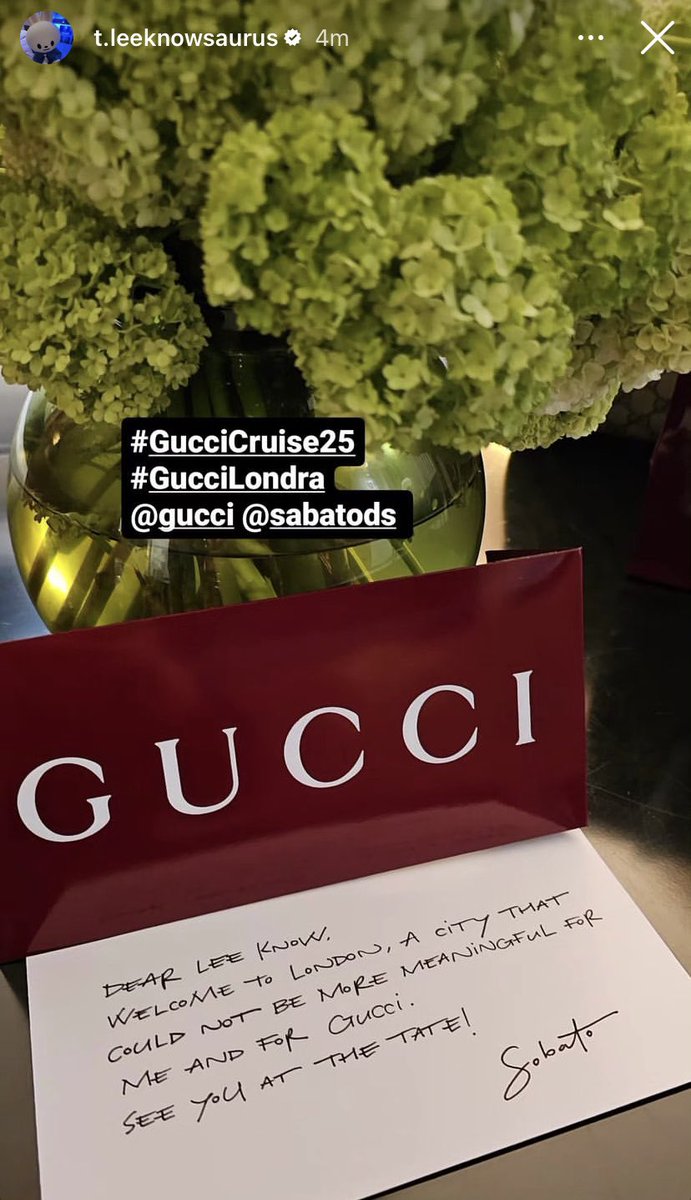 #LeeKnow will be attending #GucciCruise25 fashion show held in London Tomorrow! #LeeKnowXGucci #GucciLondra