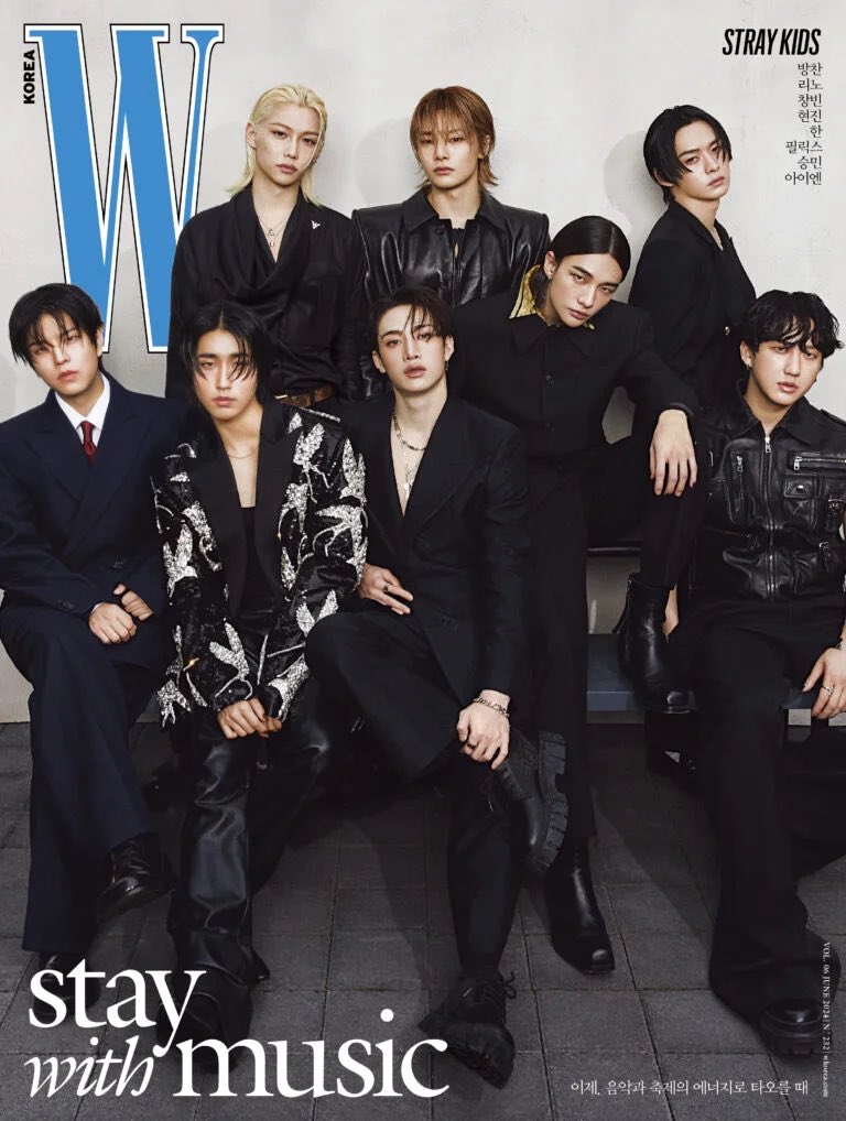 STRAY KIDS ON THE COVER OF W KOREA JUNE ISSUE 2024 ✨