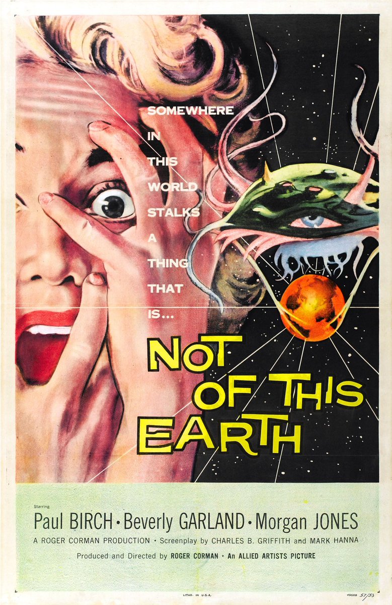 Corman Directed Double tonight. It Conquered The World (1956) and Not Of This Earth (1957). Starts now. #RogerCorman #CultMovies