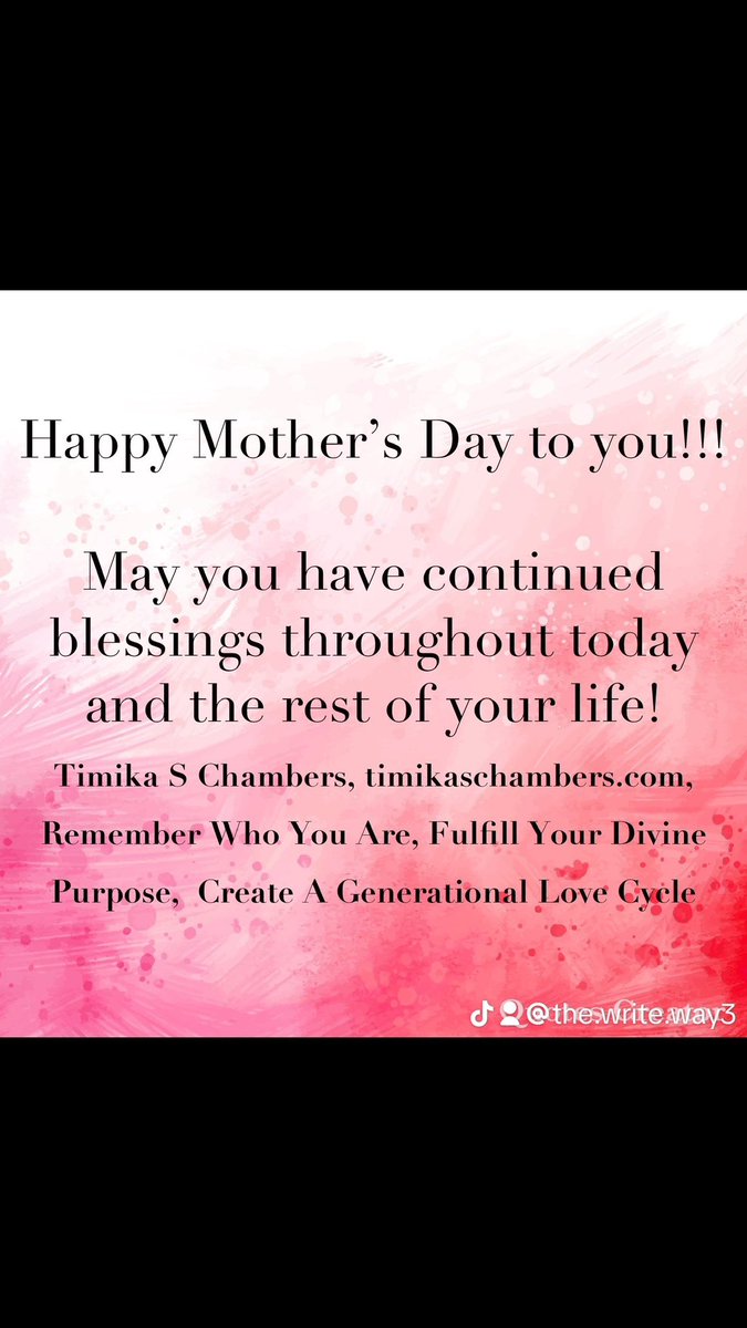 Thank you for all you do! I know for some this may not be a special day. May you take what you learned to create the legacy you want.

#Mothersday2024 #mothersday #selfcare #freedom #breakthecycle #mentalhealth #mindset #parenting #life #lifestyle #health #healing #legacy