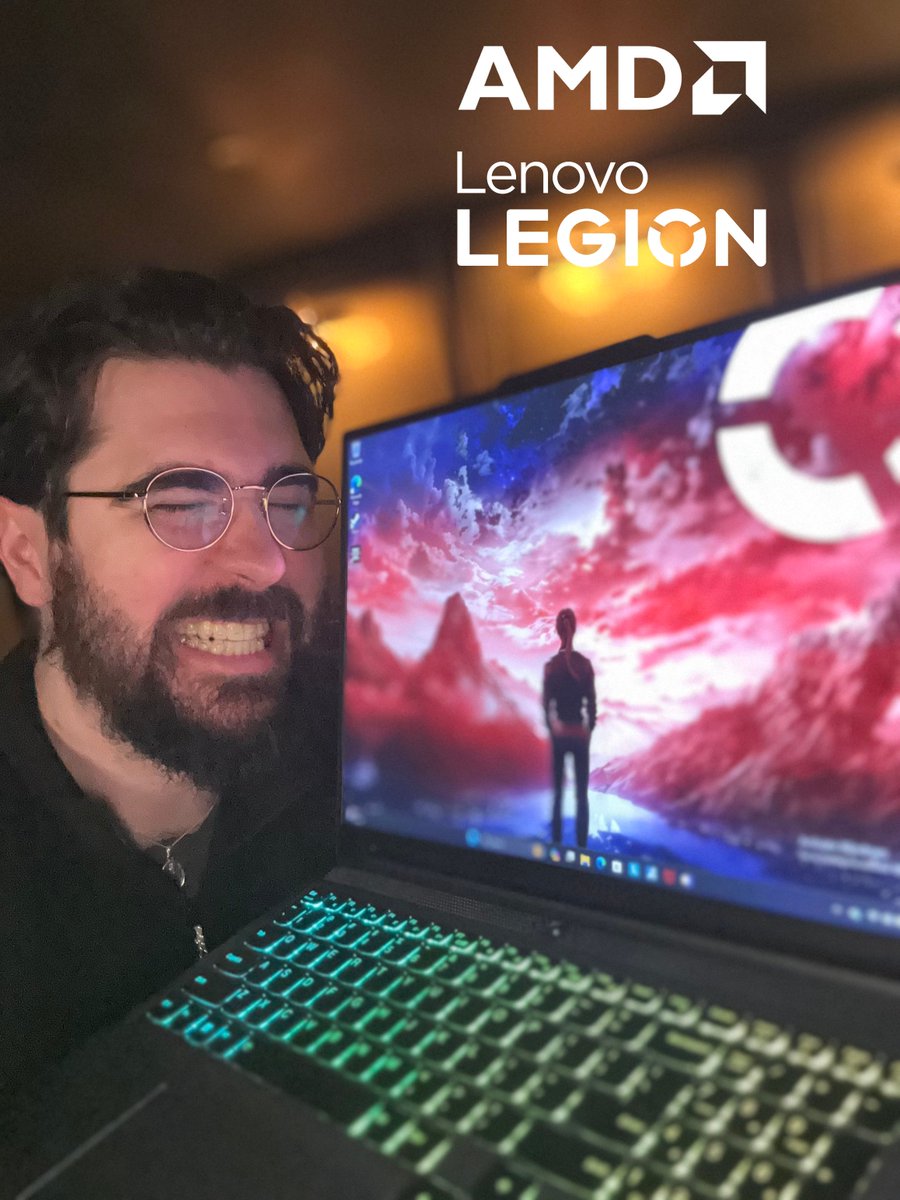now no matter where i go i can always react with Brian 😏, with the help of the @LenovoLegion slim 5 powered by @AMD Ryzen processors. check it out yourself here: lnv.gy/495YPFJ #Ad