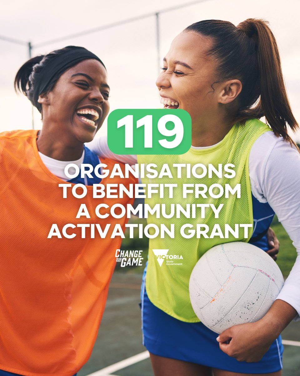 Congratulations to the 119 community clubs and organisations announced today to benefit from a #ChangeOurGame Community Activation Grant 👏

To learn more and see the full list of recipients 👉shorturl.at/NOQ19