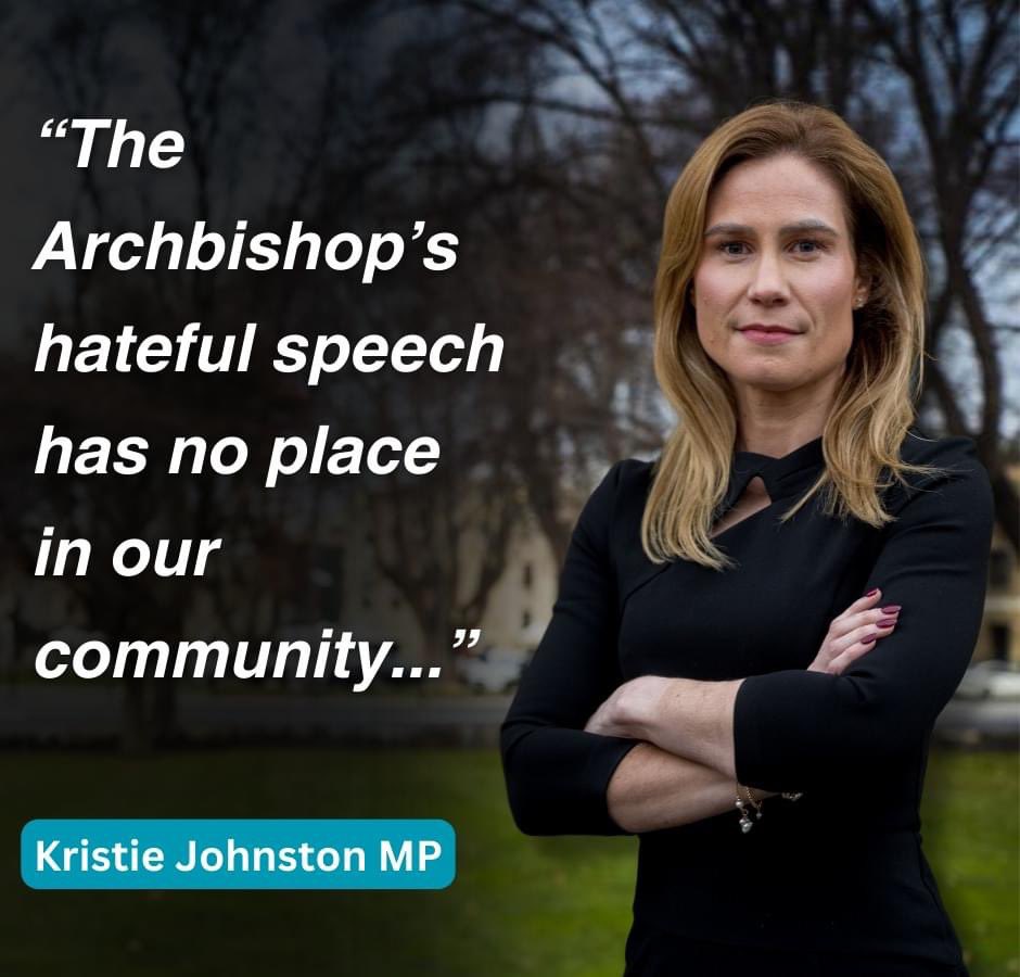 As a parent of a child in a Catholic School, I was disgusted to receive this letter that condemns and discriminates against so many in my community... Read more 👉 kristiejohnston.com.au/2024/05/13/arc… #politas