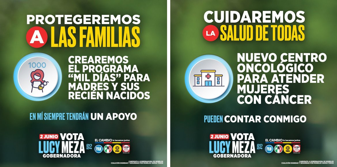 Ante la destrucción a nivel federal, candidatas como @LucyMezaGzm en Morelos ofrecen en sus estados lo que AMLO quitó para financiar sus elefantes blancos. Entre lo más importante, la salud: pruebas, medicamentos y tratamientos para mujeres y bebés en sus primeros años.