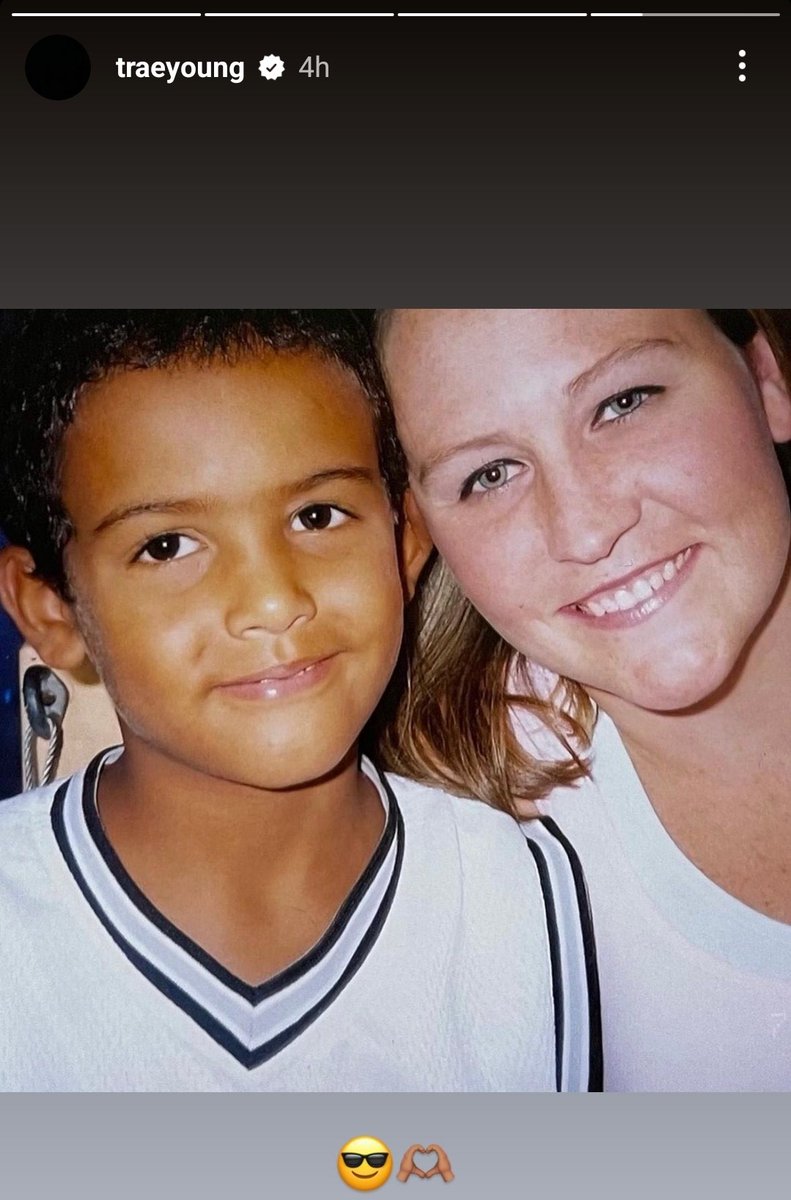 Trae Young's IG story Peep that jersey