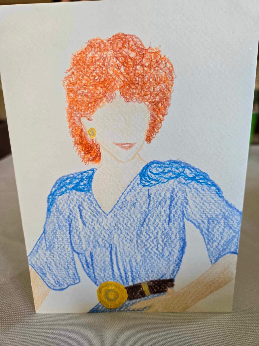 Veecey2's tweet photo. @reba I got this handmade card for Mother’s Day. 

Yes, I’m a redhead. And my wonderful kids sing “I’m A Survivor” on the regular. 

Love this card https://t.co/01Von4t9Ji