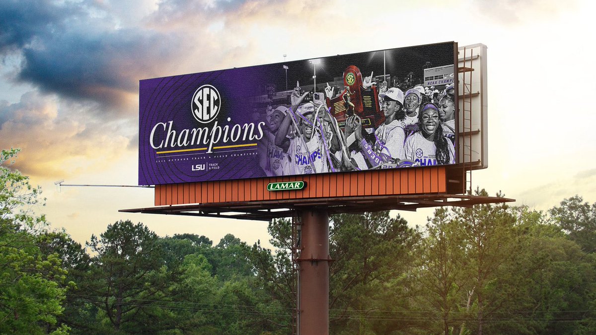 The Champs reside in the Boot. 🏆 Billboards are live now in Baton Rouge, Lake Charles, New Orleans and Shreveport.