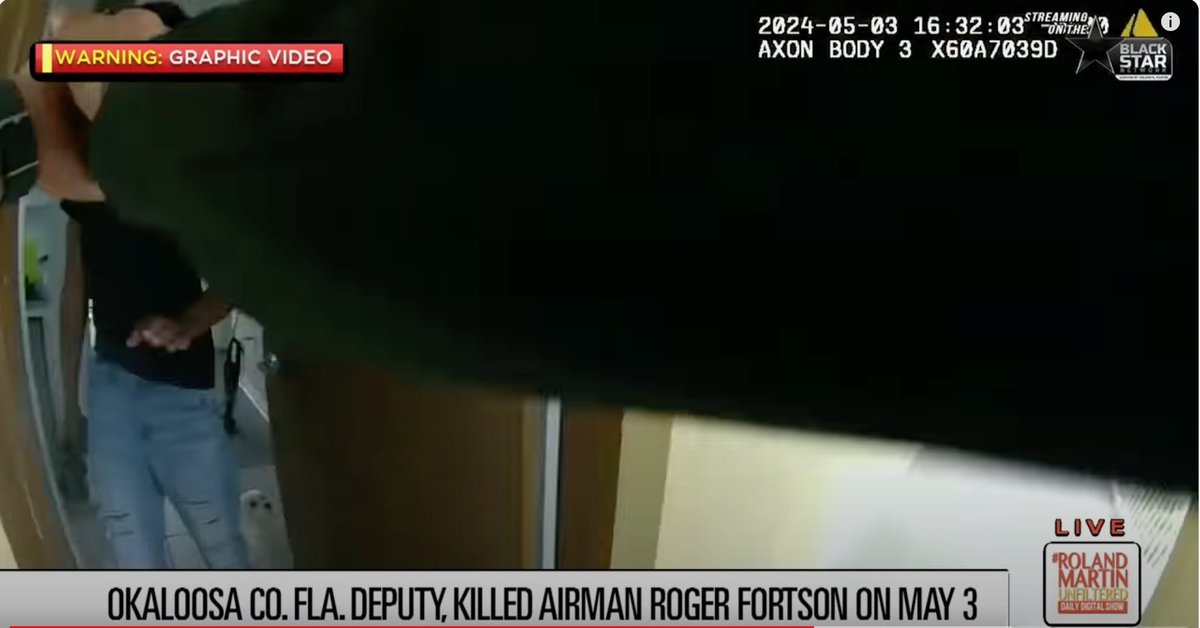 It's clear this US Airman didn't raise a gun at the police officer. The officer repeatedly pulled the trigger. You can follow the law and still die at the hands of those enforcing it. Justice is needed. #JusticeForAll #Accountability #RogerFortson #florida
