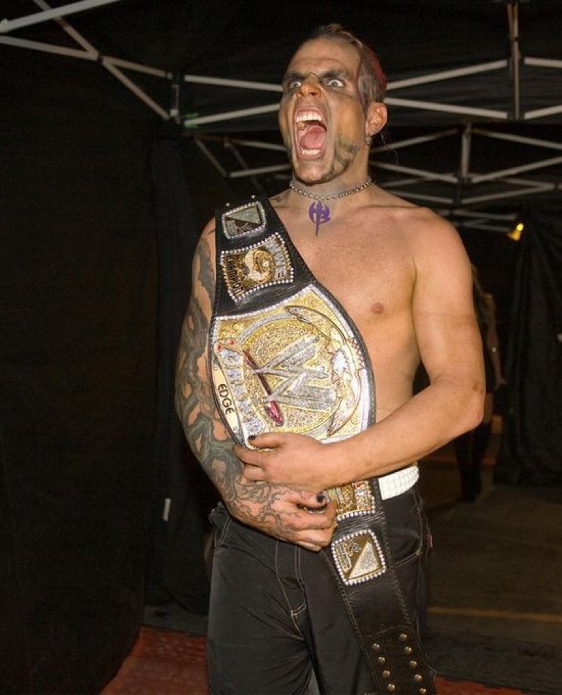 Jeff Hardy after spotting a delicious pastrami sandwich shortly after winning the title.