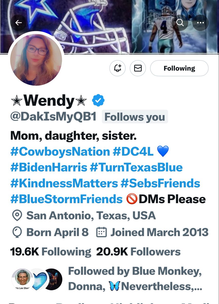 Wendy @DakIsMyQB1 is only 24 away from 21K 💙REPOST💙