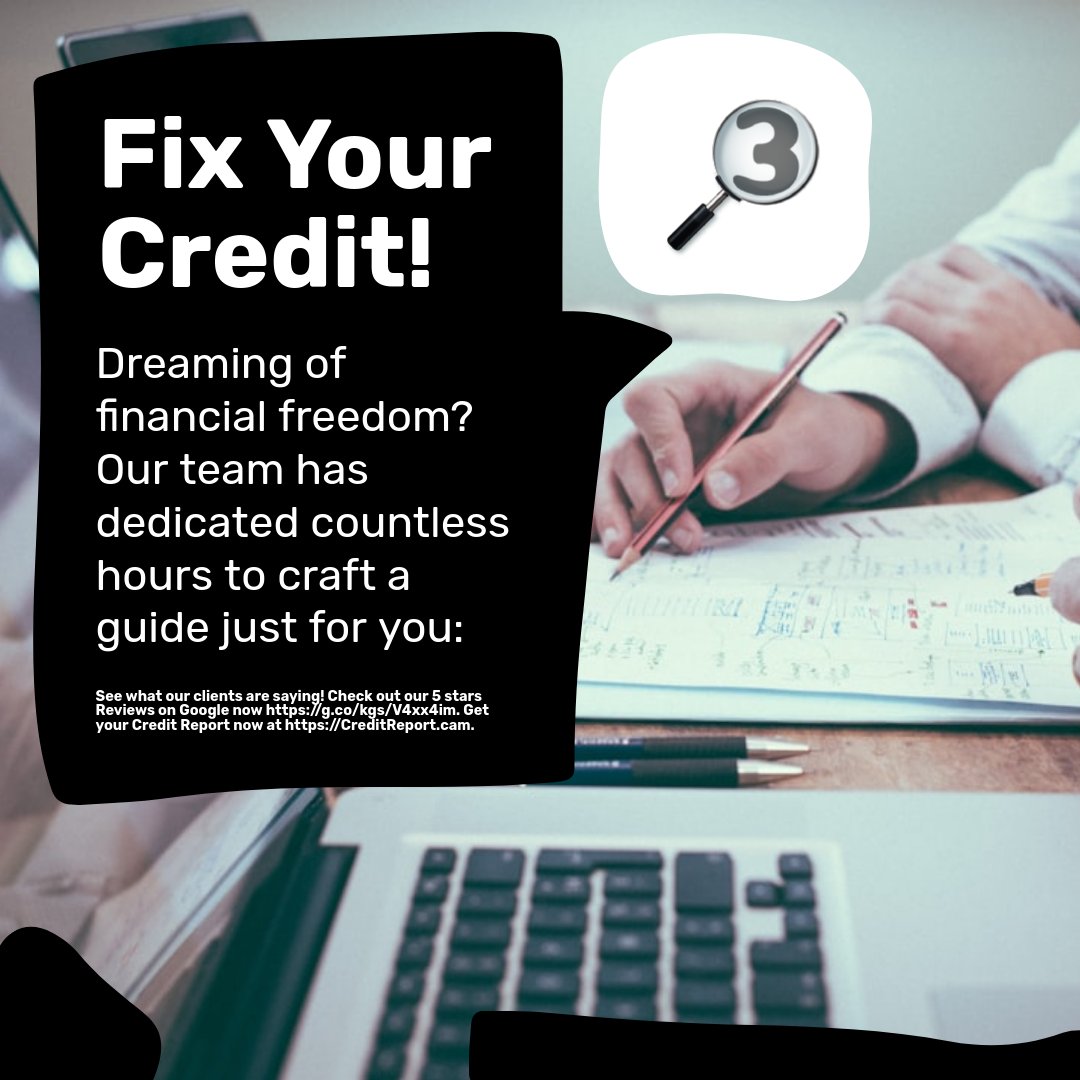 📘 Rebuild your credit 🏦 Gain financial stability 💡 Learn savvy credit tips Want in? Hit like, retweet, & reply and it's yours for ZERO cost! 🚀 #CreditRepair #FinancialFreedom #CreditScore #FixMy3Scores #CreditRepairMagic #FinancialFreedom #FixItBuildItOwnIt #CreditRepair