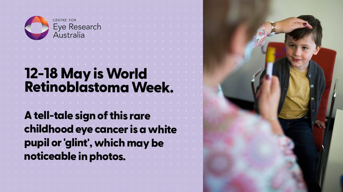 A white pupil or 'glint' in a photograph can be a sign of #retinoblastoma, but it can also mean other conditions. 

Dr Sandra Staffieri AO put together 'A glint or a squint should make you think' to help recognise eye problems in kids: ow.ly/QQAg50RCWRb

#RbWeek