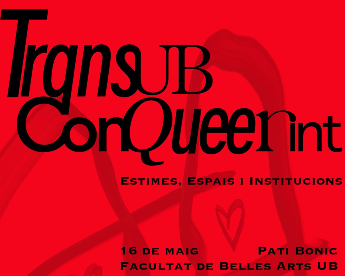 #AgendaUB | 🏳️‍🌈 En el marc del Dia contra la LGTBIQ+ fòbia, la #UniBarcelona organitza l’acte «TransUB: conQUEERint estimes, espais i institucions».

🗓️ Dijous 16 de maig
🕐 17:30
📍Facultat #BellesArtsUB

👉 ub.edu/portal/web/igu…