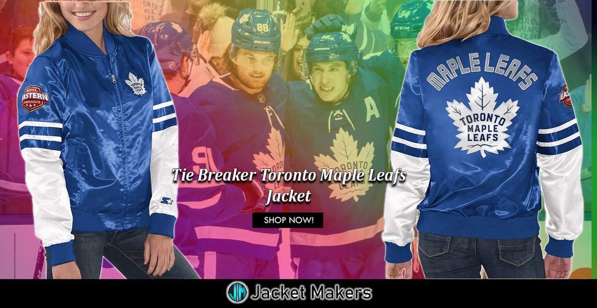 #TorontoMapleLeafs Blue/White #TieBreaker Full-Zip #Satin Jacket. jacketmakers.com/product/toront… #Mens #Women #OOTD #Style #Fashion #Outfits #Costume #Cosplay #Gifts #Jacket #LeafsForever #Toronto #MapleLeafs #EasternConference #WesternConfefence #summer #sale #shopnow