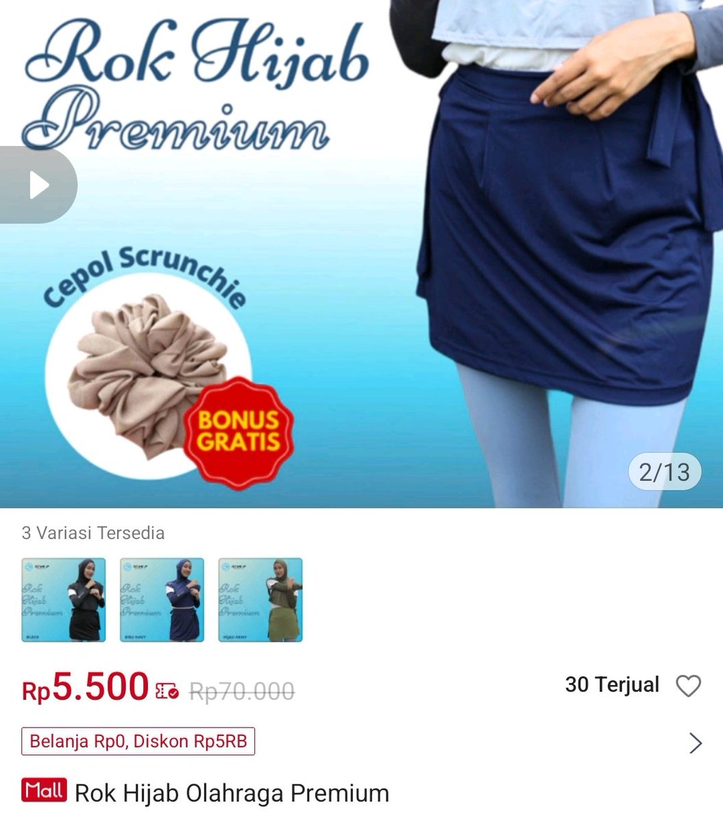 Temukan Rok Hijab Olahraga Premium seharga Rp5.500. Dapatkan sekarang juga di Shopee! shope.ee/5V9LWKnVg8
