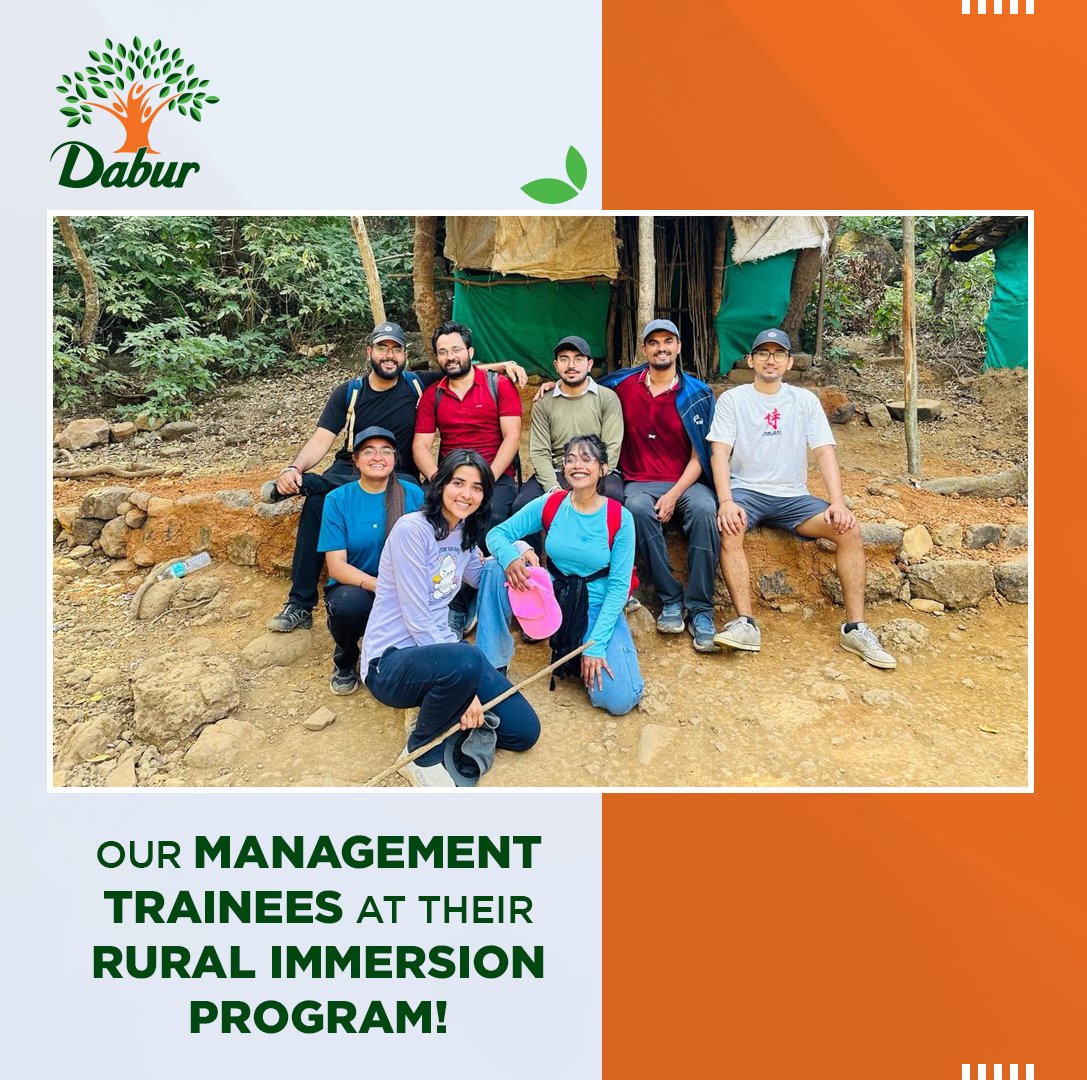 We have introduced a Rural Immersion Program for our Management Trainees. The program is designed to help these bright and shining stars undergo the rigour of field staff roles and gain in-depth understanding of the Sales function. #Dabur #DaburMT #ManagementTrainees