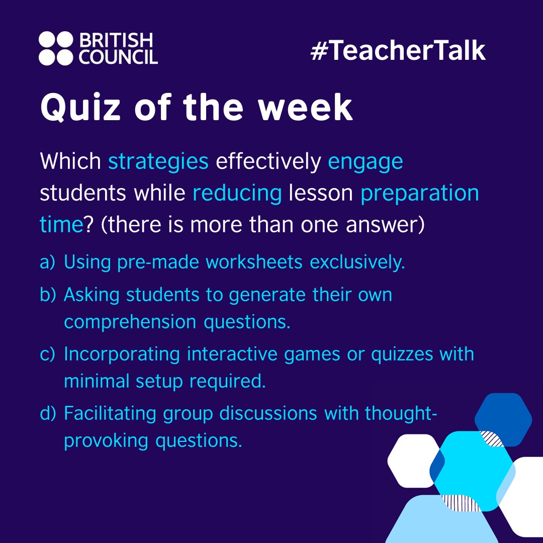 Reply in the comments for a chance to win a book voucher!
Check next Friday. You might be the winner 🤩
#QuizOfTheWeek #TeacherTalk  #TeacherLife #ActiveLearning