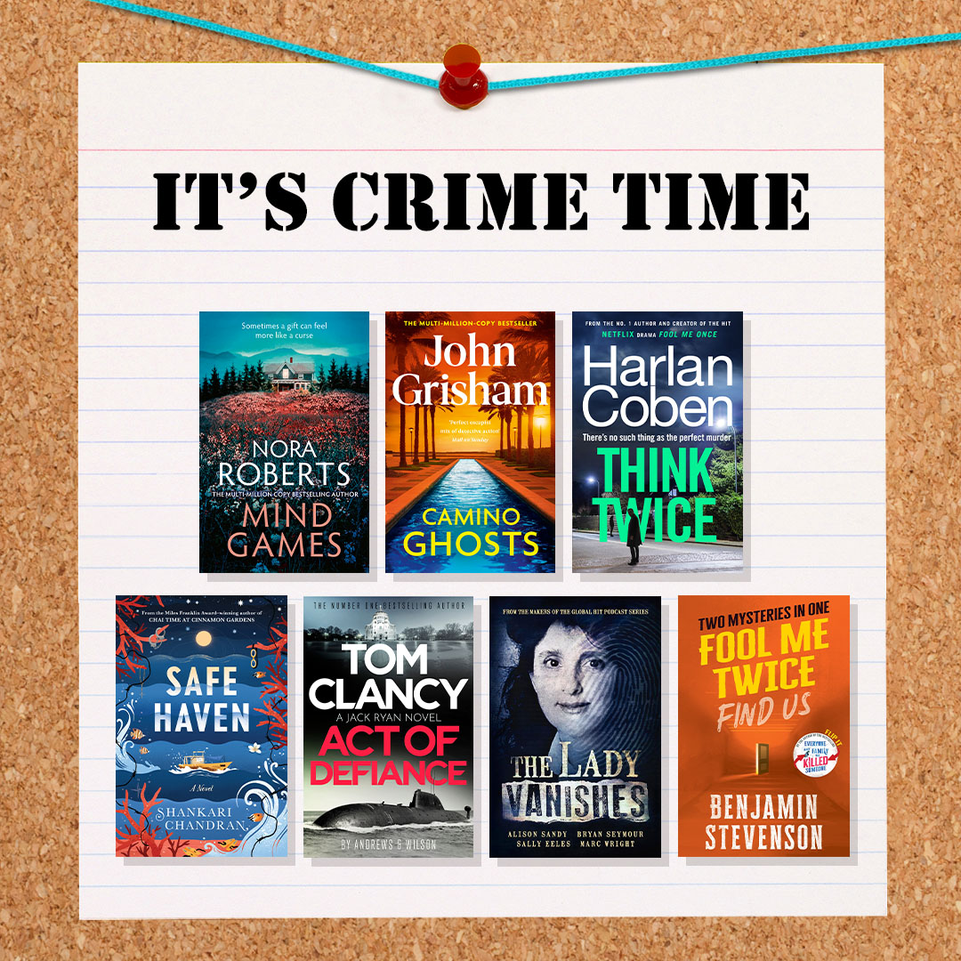 Hey, crime fiction fans! It's your favourite time of the month... 🕵️‍♂️📚 This May, we have HEAPS of hot new crime fiction books. To browse our collection and get your crime time fix, you can visit us in-store or online here: bit.ly/3tgxX2W