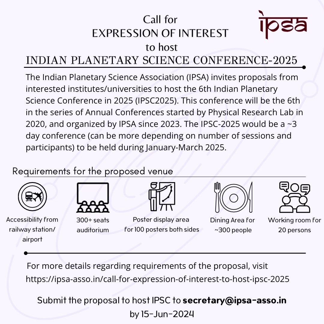 Indian Planetary Science Association (IPSA) tweet media