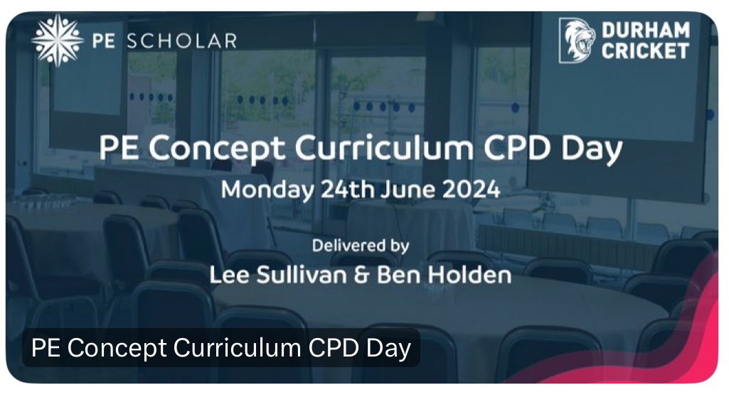 WannaTeachPE (@wannateachpe) on Twitter photo A reminder that we are bringing <a href="/PEScholar/">PE Scholar</a> up’t North.
A canny day awaits with the Concept Curriculum guru <a href="/Lee_Sullivan85/">Lee Sullivan</a> and some random Yorkshireman tagging along for the ride!
Visit the PE scholar website to enrol today! A reminder that we are bringing <a href="/PEScholar/">PE Scholar</a> up’t North.
A canny day awaits with the Concept Curriculum guru <a href="/Lee_Sullivan85/">Lee Sullivan</a> and some random Yorkshireman tagging along for the ride!
Visit the PE scholar website to enrol today!