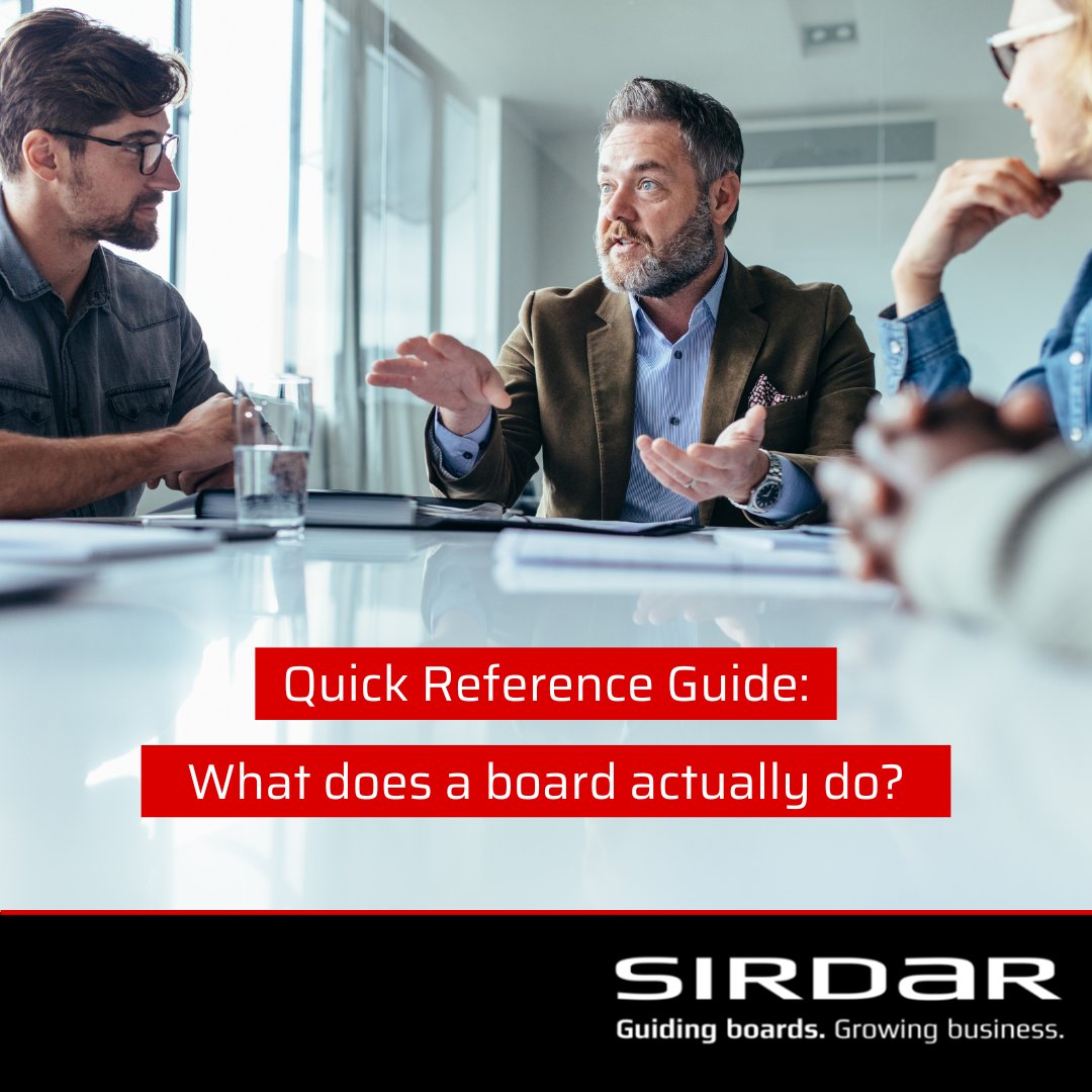 Do you know what a board really does? 

Find out three main responsibilities of a board in our quick reference guide written by #Sirdar Senior Partner @Rogerhitch. 

sirdargroup.com/what-does-a-bo…

 #BoardResponsibilities