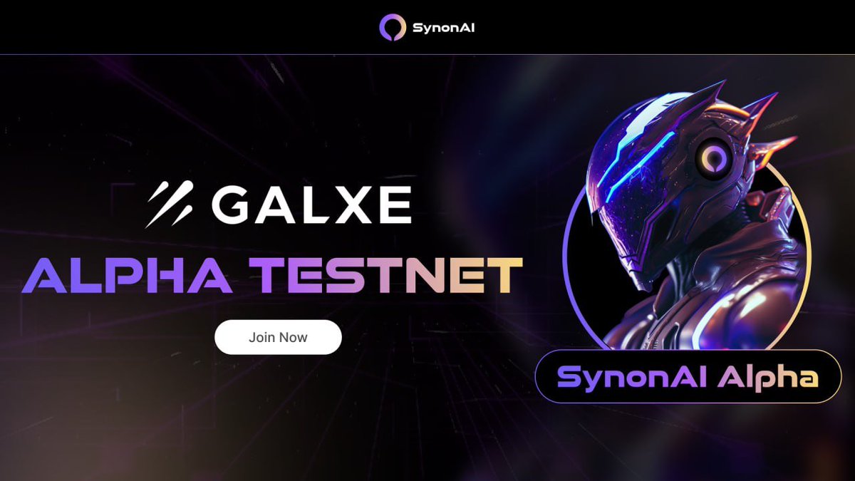 New #airdrop: SynonAI (FCFS) Reward: 1 Early Synonier & NFT News: SynonAlpha Distribution date: After claim 🔗Airdrop Link: app.galxe.com/quest/JV4nLrJ9… 1: Add Synon testnet to Metamask 2: Claim Synon faucet and Start AI Odyssey 3: Claim faucet now to prepare for the upcoming Synon