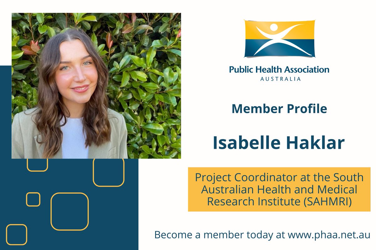 #MembershipMonday: Isabelle has been a PHAA member for 3 years, and says she's enjoyed working alongside others who are passionate about Australia’s future #PublicHealth workforce. To those considering joining? Isabelle says 'Definitely do it!' phaa.net.au/Web/Web/Member…