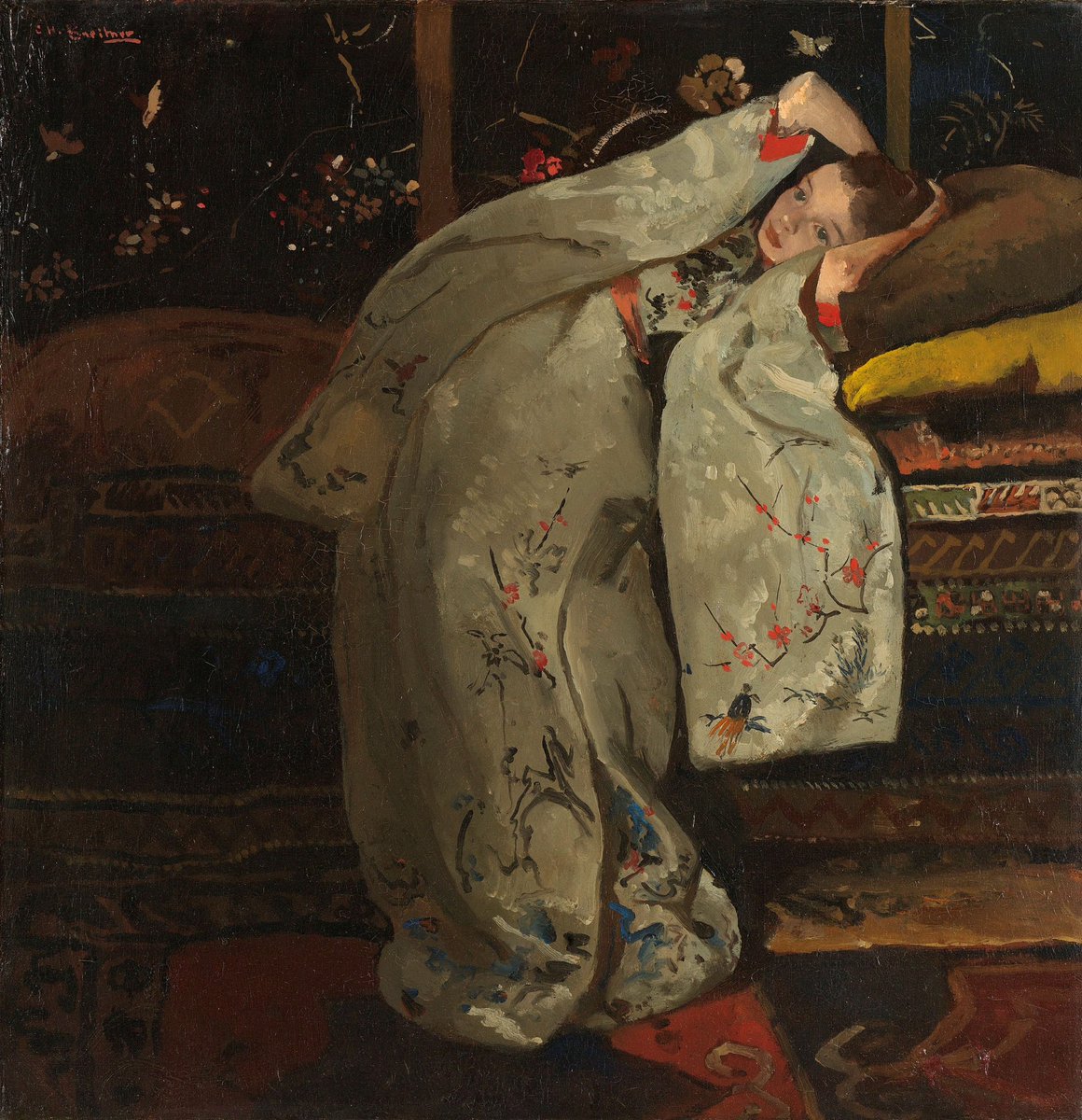 Bon dia Meisje in witte kimono, 1894 George Breitner