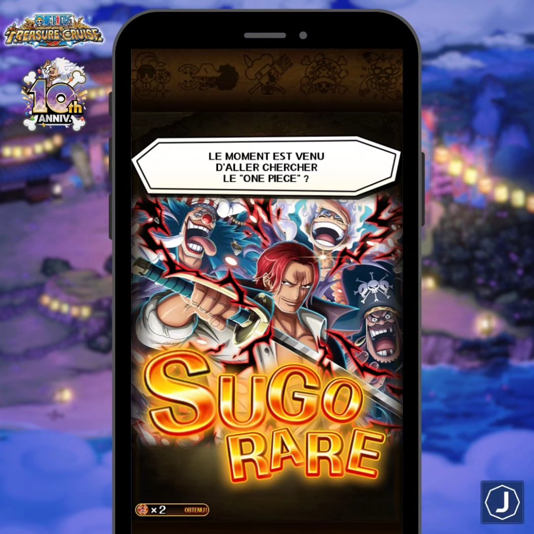 JadaN_88's tweet photo. [One Piece Treasure Cruise]
Portail des 10 ans du jeu !
J'ai finalement réussi à obtenir 2 des 4 nouvelles unités Sugos disponibles... En 30 multis! 😅

Avez-vous eu de la chance de votre côté ? 🤞🏻 https://t.co/CdytUz8WMb