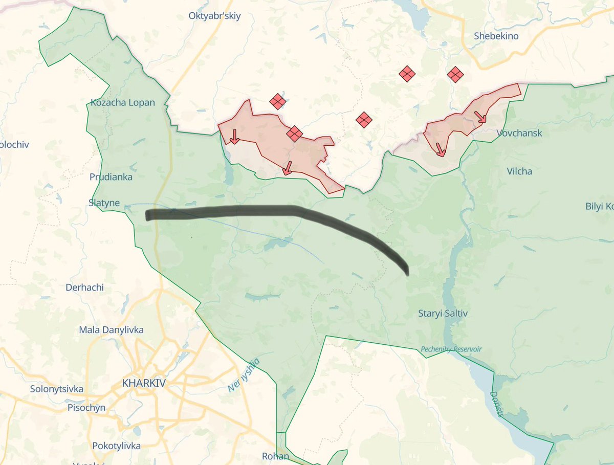 Russian attacks intensify in northern-eastern 🇺🇦: 🇷🇺 claims troops in Vovchansk (disputed) 6000 evacuated so far 🇷🇺 strikes on Sumy city & airbase in Poltava region Fear is if they get within 30km of Kharkiv - that’s artillery range. Everyone knows what happens afterwards.