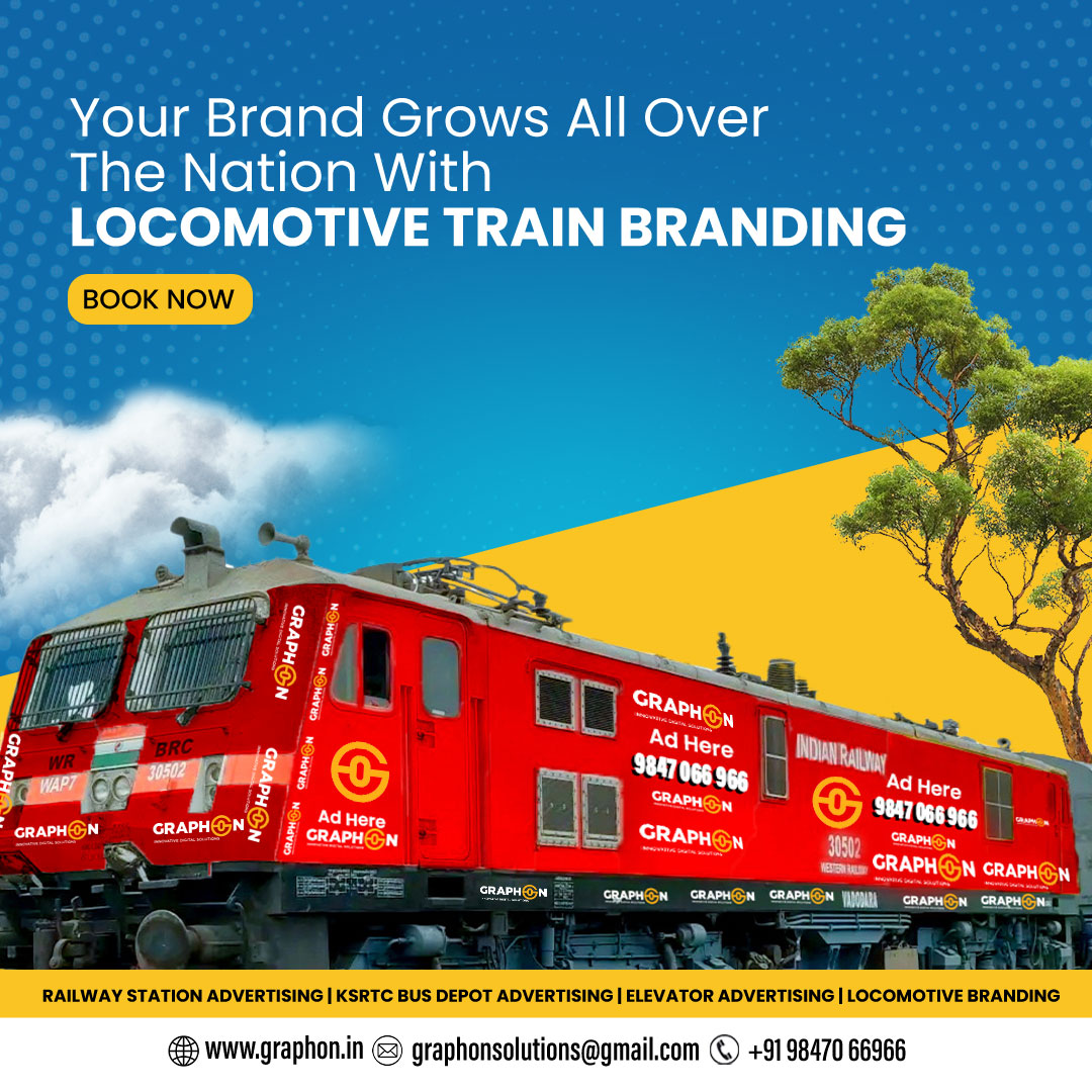 From tracks to trends, our branding is always on point!  📷📷
#locomotive #trainbranding #advertising #trainadvertising #railwayadvertising #ksrtc #ksrtcbranding #hoarding #ooh #banner #keralaadvertising #keralaadvertisingagency #branding #billboard #kerala
