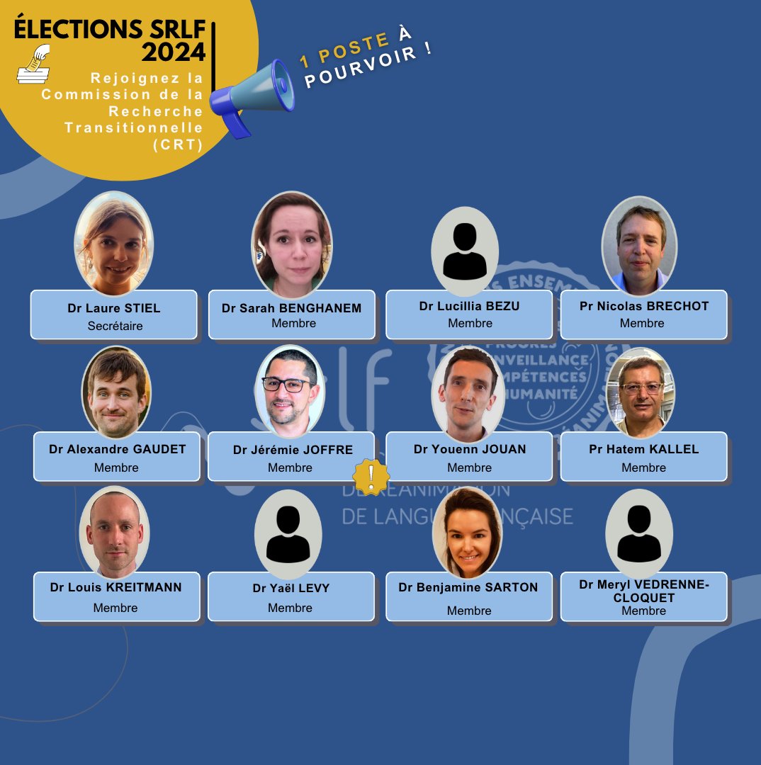 Élections SRLF 2024 : candidatez à la Commission de la Recherche Translationnelle ! 😀 CV+LM+Formulaire sur 👉 zurl.co/oFB7 Liste de tous les postes à pouvoir : zurl.co/ESgM #SRLF #Recherche #JeunesChercheurs