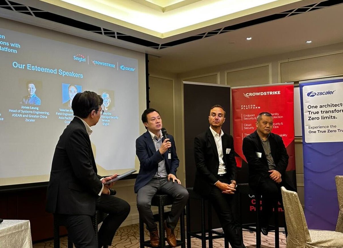 📷 Wrapping up our Zscaler x Crowdstrike event in 🇸🇬 Singapore, where the focus was on our partnership with Crowdstrike, the proactive deception approach of our #ZTNA platform, along with the Power of 3's end-to-end solutions for secure digital transformation.