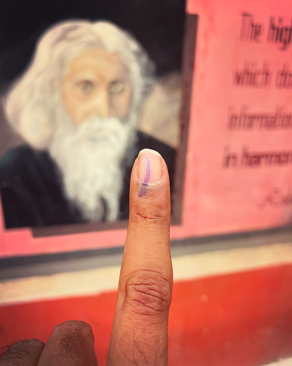 Travelled all the way to my hometown for the vote. It fills my heart to see common man exercise his power, his ultimate weapon to decide his future. Go Vote ! #apelections2024