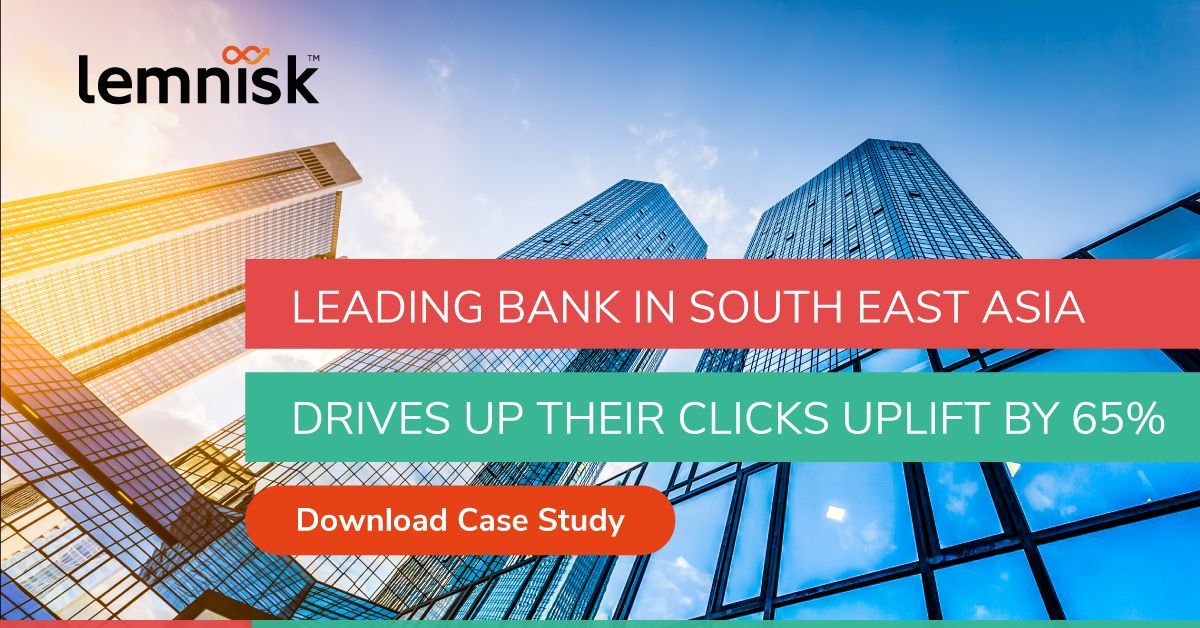 #Lemnisk helped a leading South East Asian #bank increase its clicks uplift by 65%. It became one of the first banks in the SEA region to orchestrate #userexperience across multiple #marketing channels. Read the #casestudy to know more. buff.ly/3OfVDjv #CDP #martech
