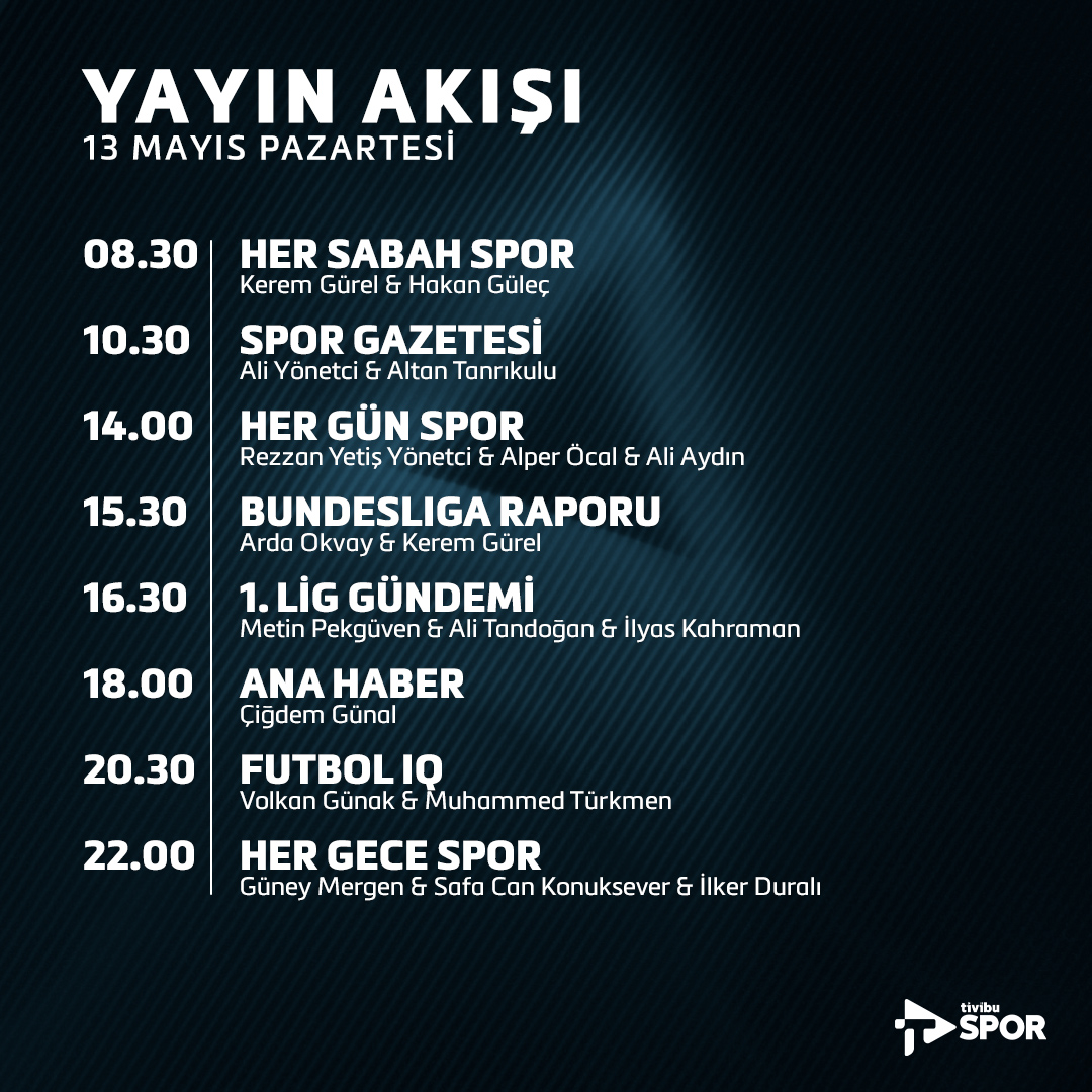 Tivibu Spor'da bugün