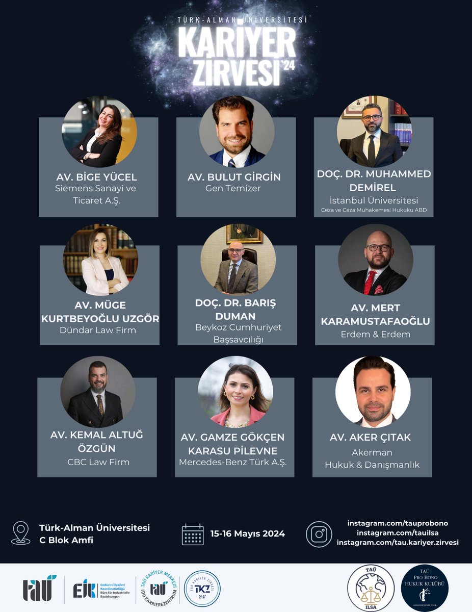 TKZ'24 Hukuk Oturumlarının başlamasına son 2 gün kaldı! 15-16 Mayıs'ta bizleri yalnız bırakmayan konuşmacılarımızın hepsine çok teşekkür ederiz. Alanının öncüsü misafirlerimizi dinlemek, sektörün lider firmalarıyla tanışmak ve çekilişlere katılmak için  ücretsiz biletinizi alınız