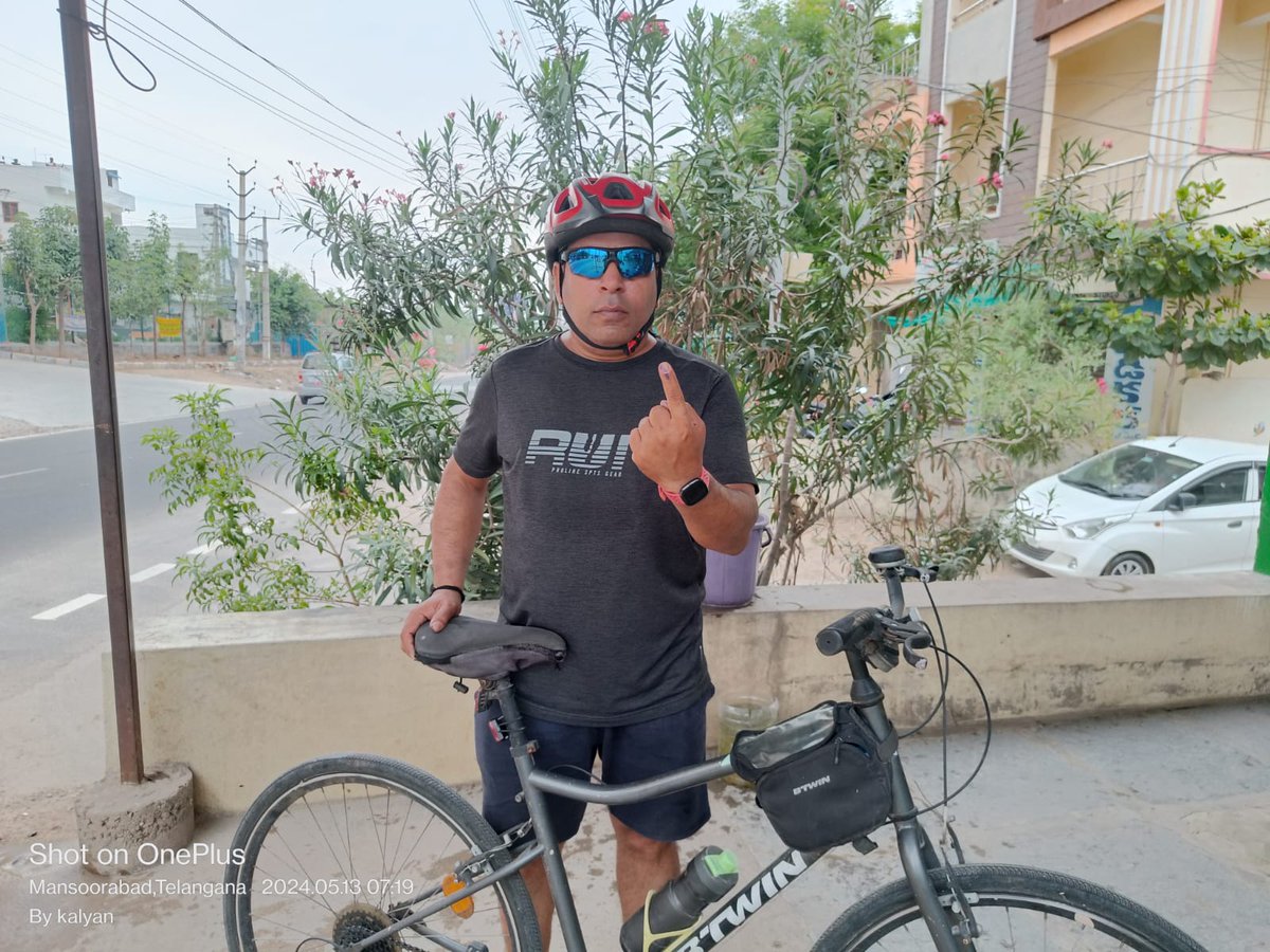 #hyderabadCyclingRevolution Cycling Community of Hyderabad #PedalToVote #LokSabhaElections2024 @TOIHyderabad #ElectionsWithTOI #NoExcusesDay #ActiveMobilityToVote #Walk2Vote @CEO_Telangana @ECISVEEP @DEO_HYD @HydcyclingRev @sselvan @SarikaPanda @Ravi_1836