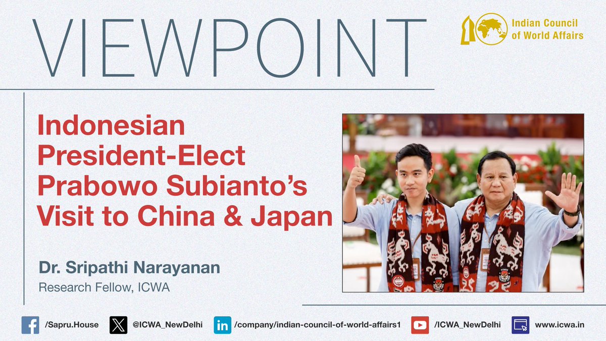 Prabowo Subianto’s visits to #China and #Japan are pivotal as they mark his first international engagements before assuming office as President of #Indonesia. These visits aim to enhance defence cooperation and signal the potential direction of his administration.

Read more