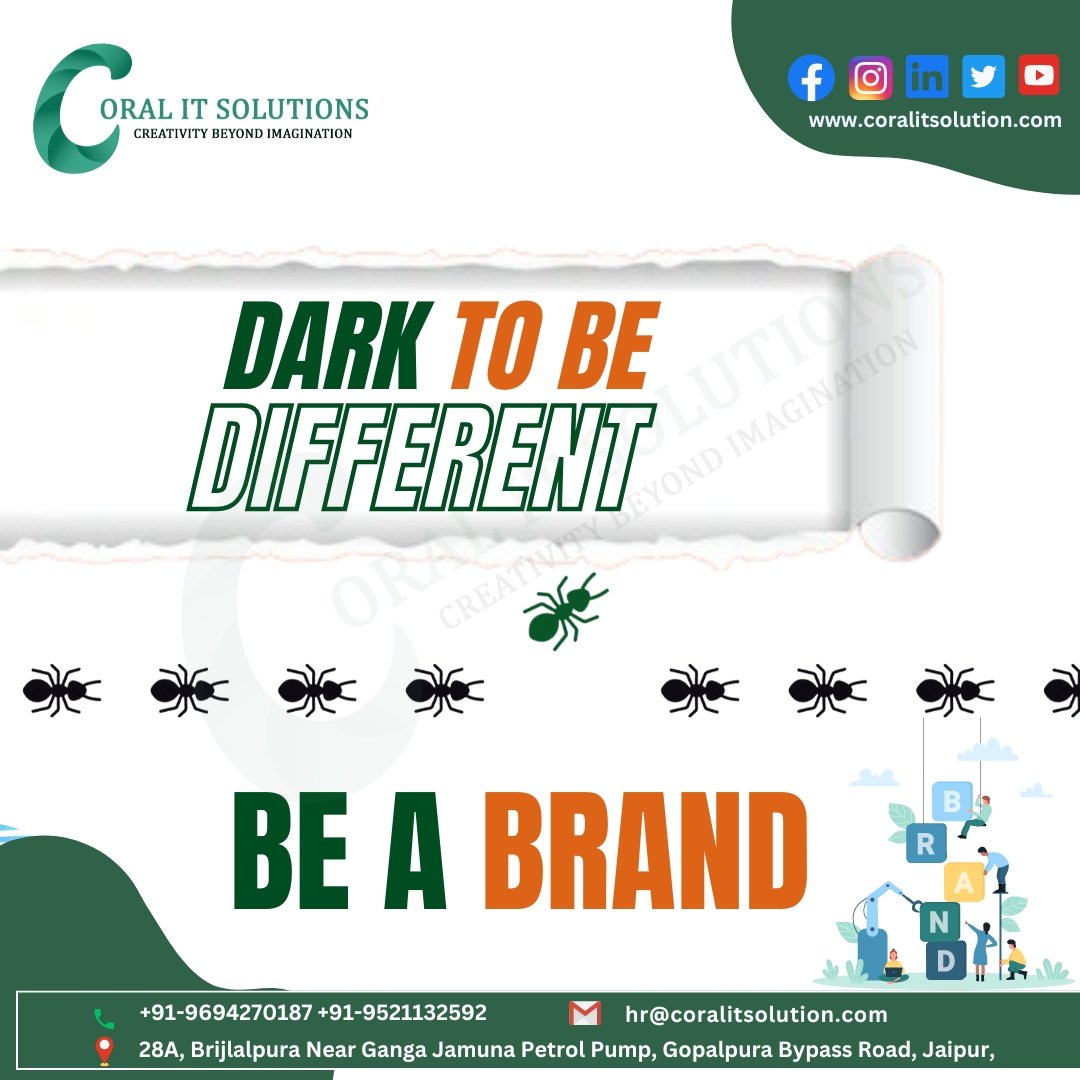 'Empowering brands to shine bright in a crowded marketplace, where authenticity and innovation pave the way to success.'

Follow :- 'CORAL IT SOLUTIONS'
Contact us- 9521132592 
Website- coralitsolition.com

#appdeveloper #mobileappdevelopment #android #appdesign #ios
