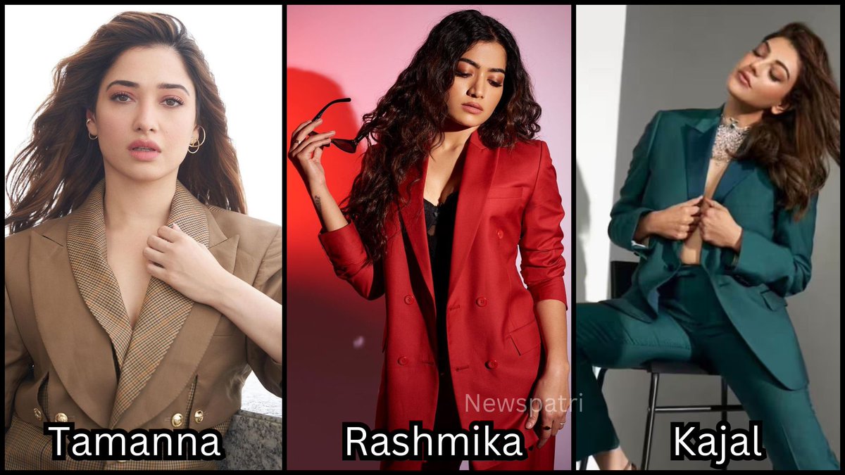 Who's Your Favourite South Actress...
#TamannaahBhatia #KajalAggarwal  #RashmikaMandanna #Pushpa2FirstSingle #Actress 
#LustStories2 #Jailer #Aranmanai4  #baahubalitheconclusion   #Satyabhama #NewsPatri