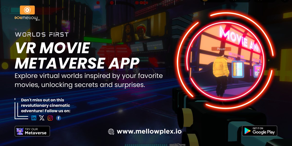 Ever dreamed of stepping into your favorite movie? Get ready to lose yourself in incredible VR worlds inspired by the films you love! We can't reveal all the secrets yet, but trust us, surprises await... #VRMovies #Metaverse #ComingSoon #MellowPlex $MPLEX #MovieMetaverse