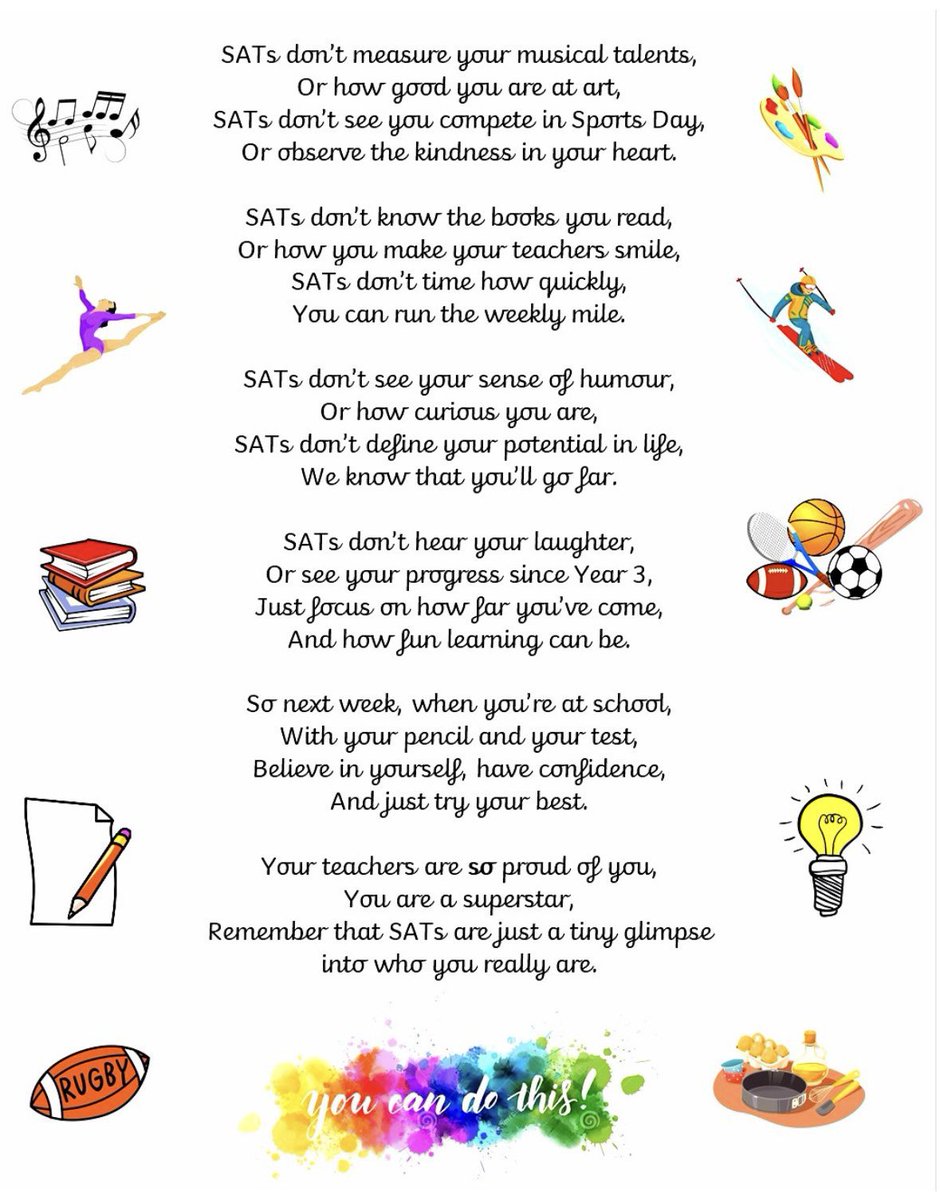 𝑮𝑶𝑶𝑫 𝑳𝑼𝑪𝑲 to our wonderful Year 6 children! 🍀 

See you all at 8am for breakfast!
🥯🥣🍾🥯🥣🧃🥯🥣🧃🥯