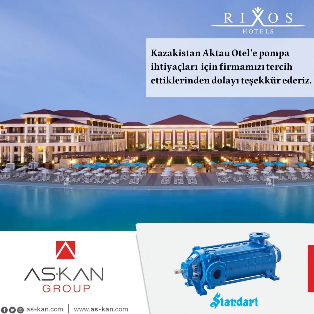 Kazakistan Aktau Otel'e pompa ihtiyaçları için firmamızı tercih ettiklerinden dolayı teşekkür ederiz.

#askangroup #askanmühendislik #standartpompa #kazakistan #aktauotel #hidrofor
