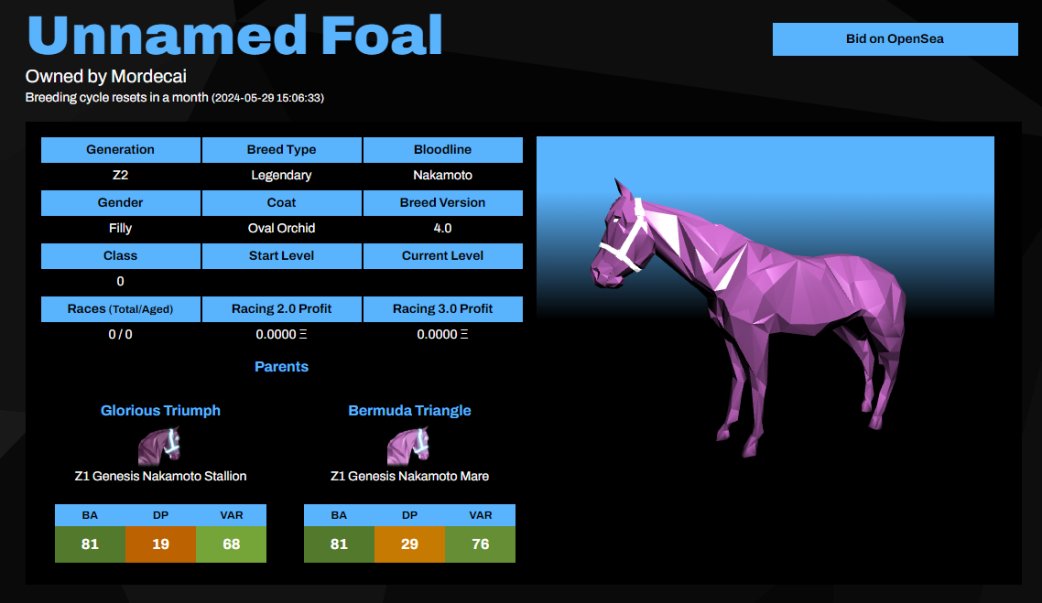 BizCoin01's tweet image. Welcoming another Legendary Filly to the Stable! Thanks for the deal @MrMortdekai 🔥