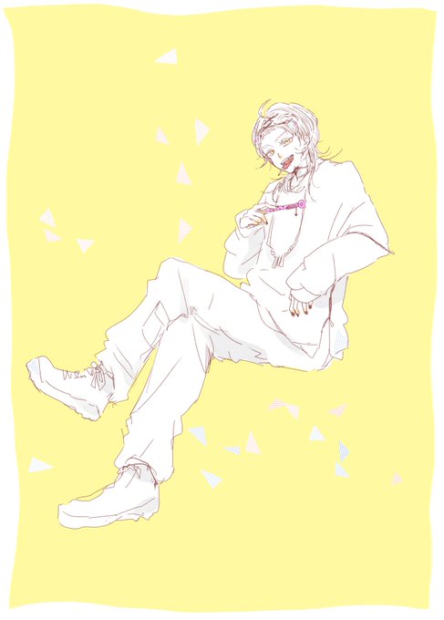 「crossed legs open mouth」 illustration images(Latest)